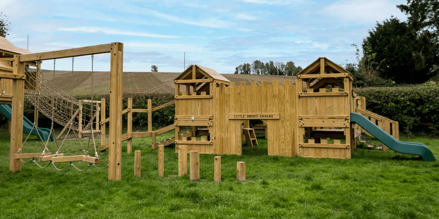 Housing development timber play area